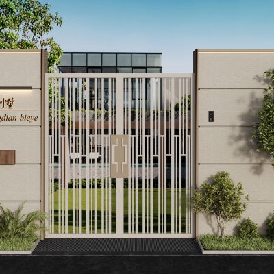 现代庭院门 大门 花园门 入户门 铁艺门 铁门 别墅庭院门