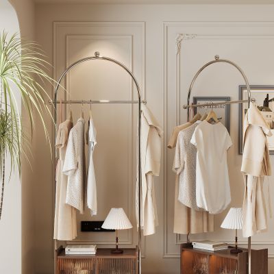 现代衣架 服饰包包 衣服