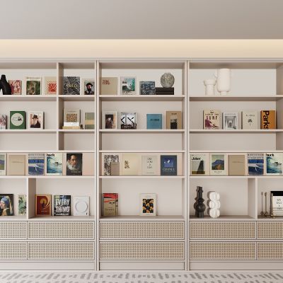 现代书柜 开放式书柜 书籍