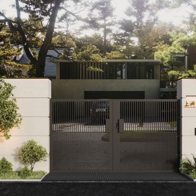 现代庭院门 大门 花园门 入户门 铁艺门 铁门 别墅庭院门