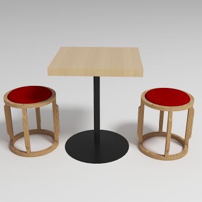 新中式快餐桌椅组合