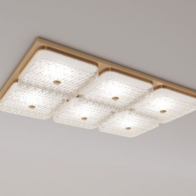 现代玻璃吸顶灯组合