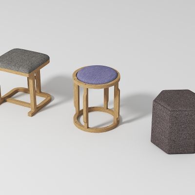 新中式实木凳子组合