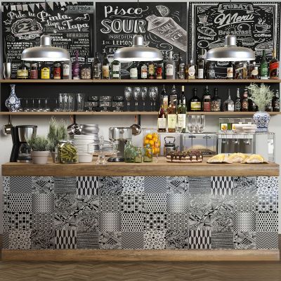 现代吧台,收银台