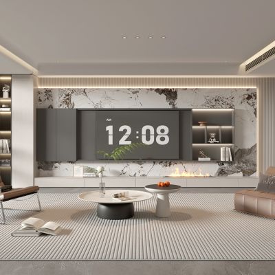 现代家居客厅 电视背景墙 简约客厅 现代茶几组合 沙发 电视柜 极简客厅