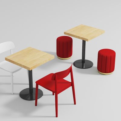 现代快餐桌椅组合
