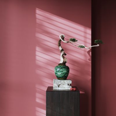 新中式风格_摆件_装饰品_陶瓷_书本2212