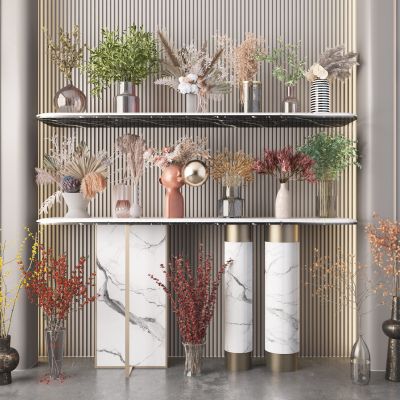 现代花瓶花卉组合