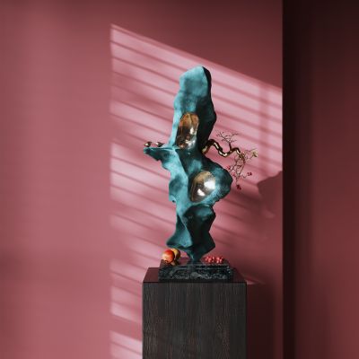 侘寂风格_装饰柜_摆件_装饰品_陶瓷_书本22