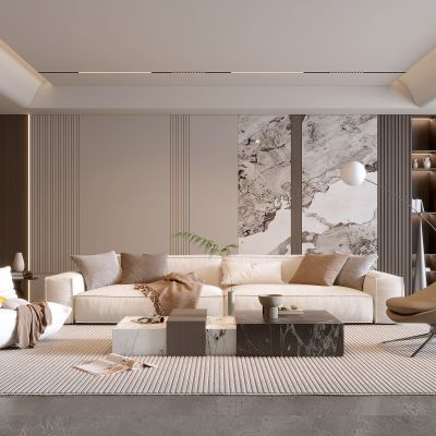 现代家居客厅 现代客厅 简约客厅 现代茶几组合 茶几 落地灯 极简客厅