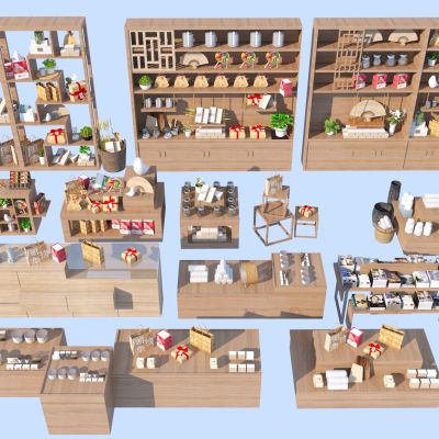 现代文创展柜3D模型