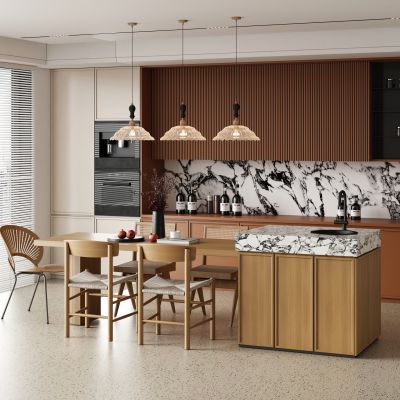 现代中岛台餐厅