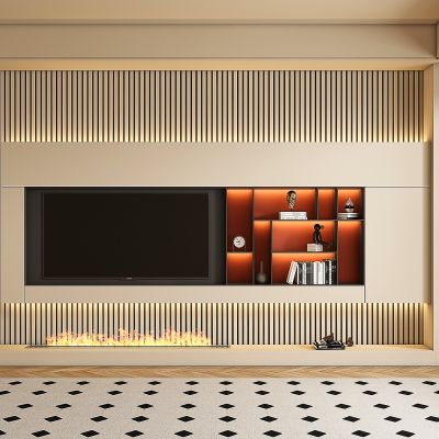 侘寂电视柜背景墙