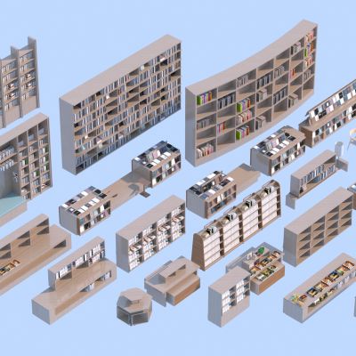 现代书架3D模型