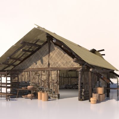 中式木屋3D模型