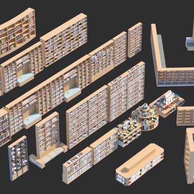 现代书架3D模型