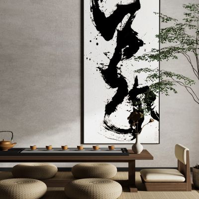 中式侘寂风文字装饰画挂画