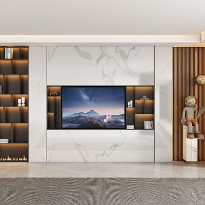 现代电视柜背景墙