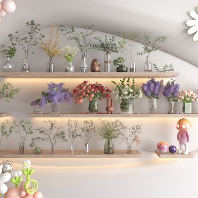 现代花瓶花卉组合