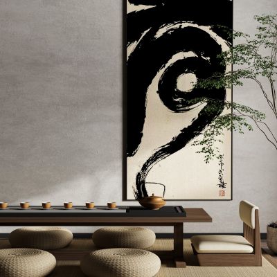 中式侘寂风文字装饰画挂画