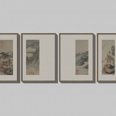 新中式装饰画中式水墨画禅意装饰画中式挂画挂件山水画风景画中国画