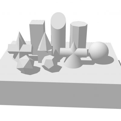 几何石膏写生石膏几何雕塑艺术摆件陈设饰品正方体长方体球体六棱柱