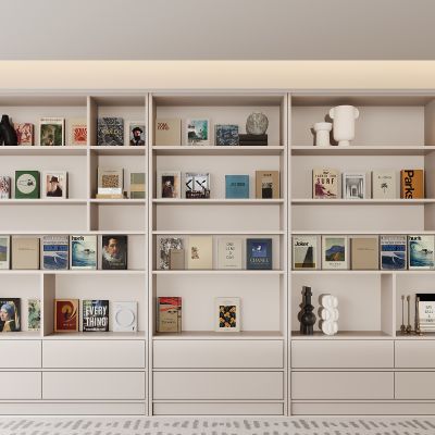 现代书柜 书籍 展示柜 开放式书柜