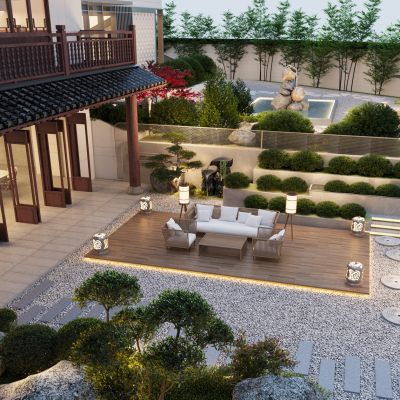 中式园林景观 庭院景观