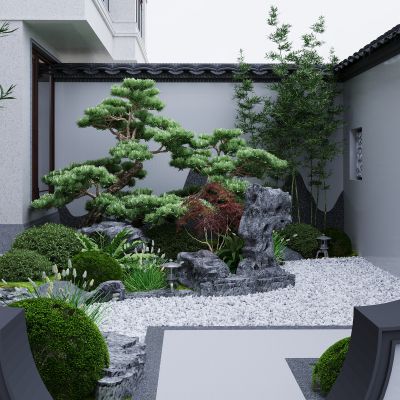 中式庭院景观 园林景观