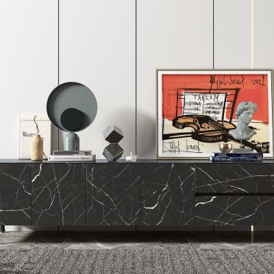 现代简约电视柜，摆件，装饰画