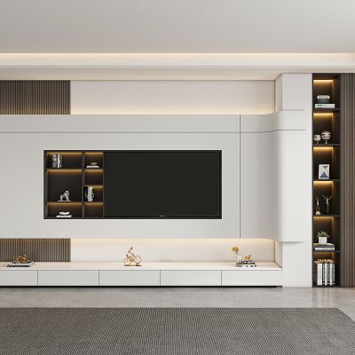 现代电视柜背景墙