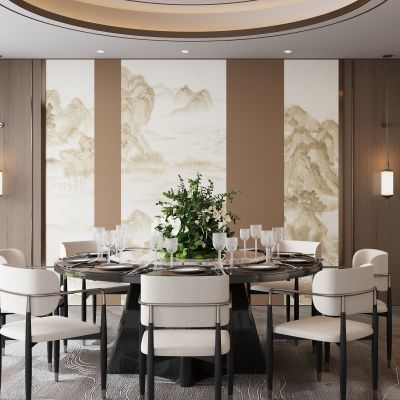 现代餐厅包间 包厢 餐厅