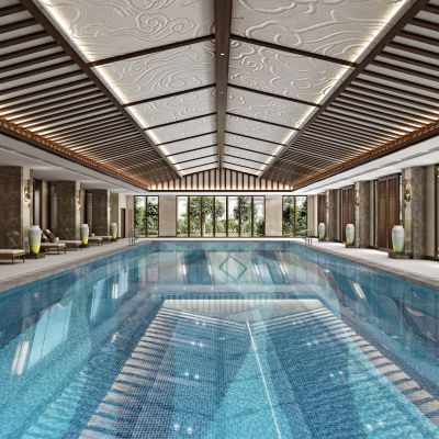 新中式酒店游泳池