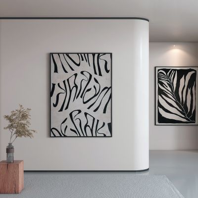 侘寂黑白画 装饰画 抽象画