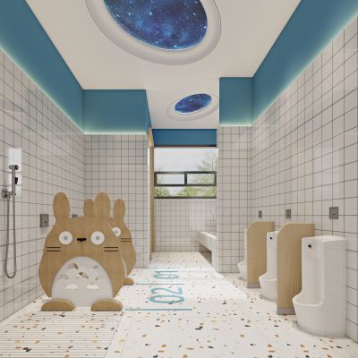 现代幼儿园卫生间