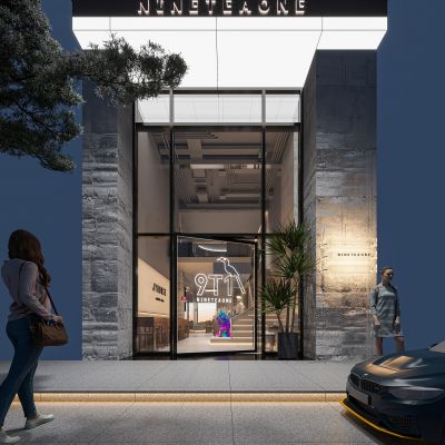 现代快餐店门头