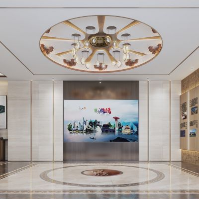 现代办公大堂电梯厅