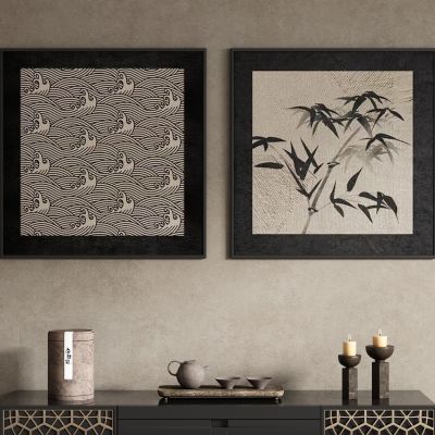 侘寂中古风装饰画挂画