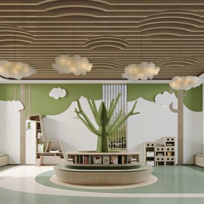 现代幼儿园阅览室