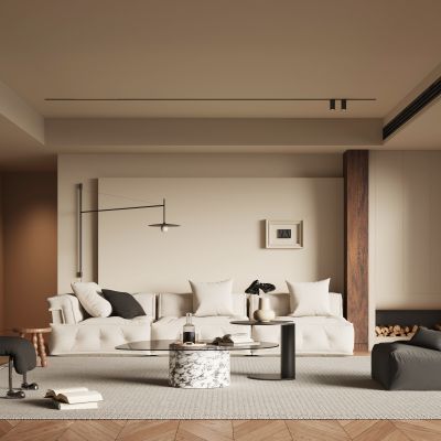 现代中古风客厅