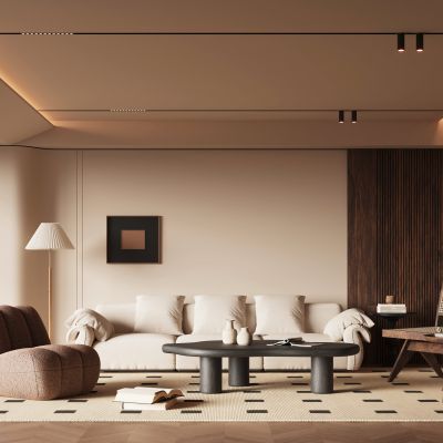 现代中古风客厅