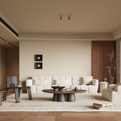 现代中古风客厅