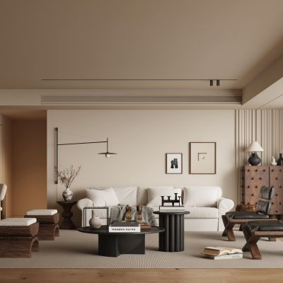 现代中古风客厅