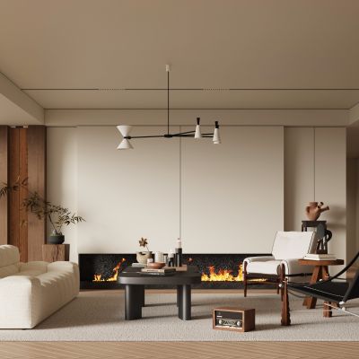 现代中古风客厅