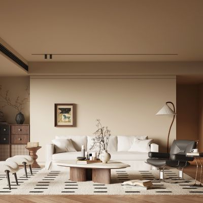 现代中古风客厅