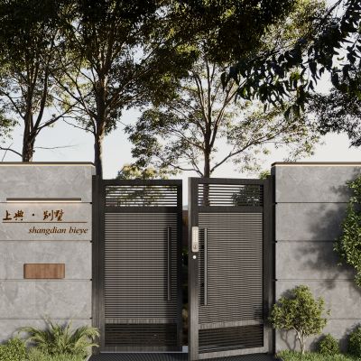 现代庭院门 大门 花园门 入户门 铁艺门 铁门 别墅庭院门