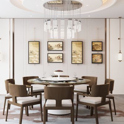 现代餐厅包间 包厢 餐厅