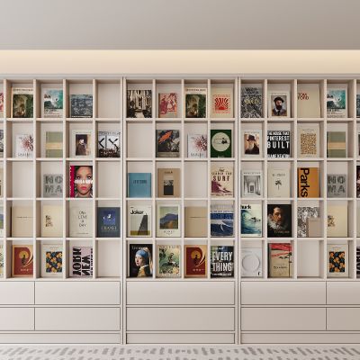 现代书柜 书籍 展示柜 开放式书柜