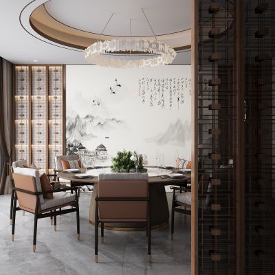 现代餐厅包间 包厢 餐厅