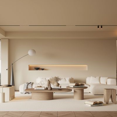 现代中古风客厅